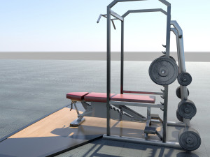 power lift - bench press Model 3D