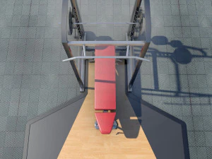 power lift - bench press 3D Model
