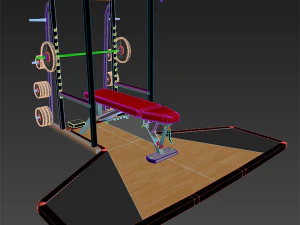 power lift - bench press 3D Model