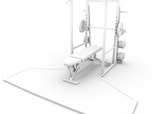 power lift - bench press Model 3D