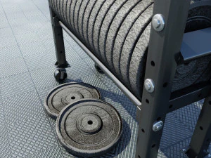 suporte para peso livre e bolas medicinais Modelo 3D