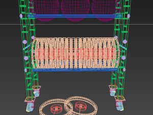 free weight and medicine ball rack Modelo 3D
