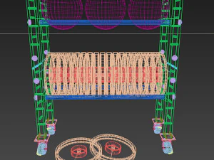 suporte para peso livre e bolas medicinais Modelo 3D
