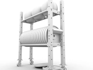 suporte para peso livre e bolas medicinais Modelo 3D