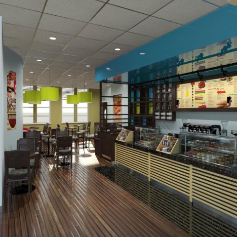 restaurant - bistro 3D Модель .c4d .max .obj .3ds .fbx .stl .blend 