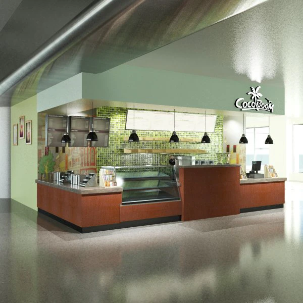 coffee kiosk 3D Model .c4d .max .obj .3ds .fbx .stl .blend 
