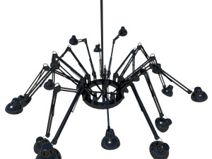 hanging desk lamp style chandelier Model 3D