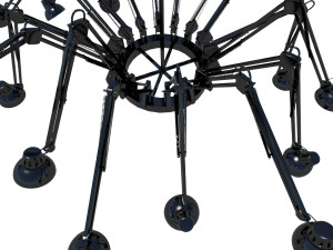 hanging desk lamp style chandelier Modello 3D