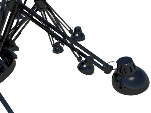 hanging desk lamp style chandelier Modello 3D
