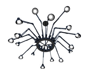 hanging desk lamp style chandelier Modello 3D