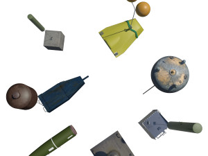 ocean explosive mine collection 3D Model