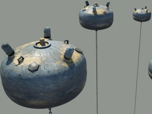 ocean explosive mine collection 3D Model