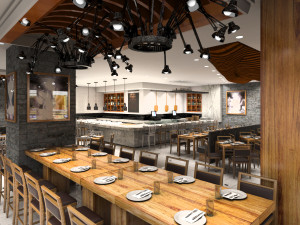 mall restaurant detailed 3D 모델