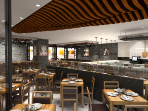 mall restaurant detailed 3D Model