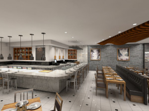 mall restaurant detailed 3D 모델
