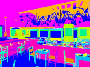 mall restaurant detailed 3D Model
