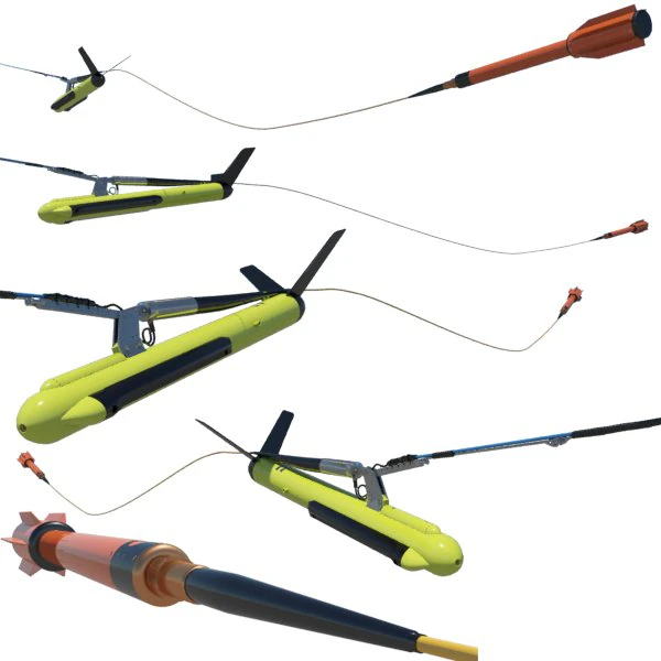 Sonar towfish and magnetometer 3D Model .c4d .max .obj .3ds .fbx .stl .blend