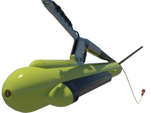 Sonar towfish and magnetometer Model 3D