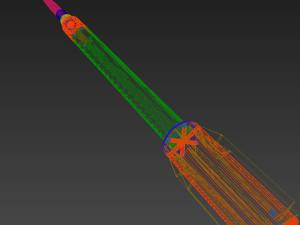 Sonar towfish and magnetometer Model 3D