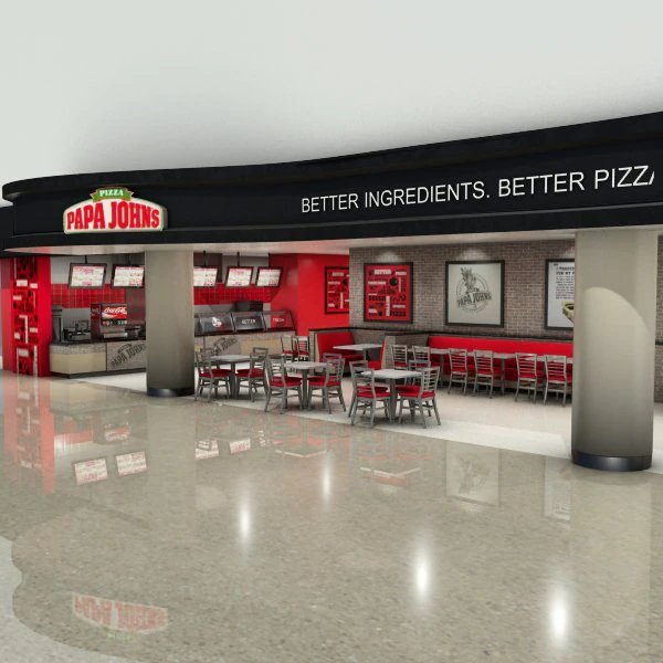 loja do aeroporto papa johns - restaurante Modelo 3D .c4d .max .obj .3ds .fbx .stl .blend 