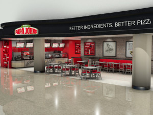 papa johns aiport store - restaurant Model 3D