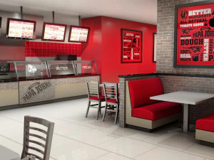 loja do aeroporto papa johns - restaurante Modelo 3D
