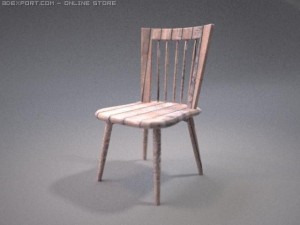 wooden chair 3D Модель