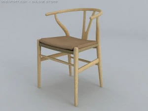 Вегнер и стул 3D Модель
