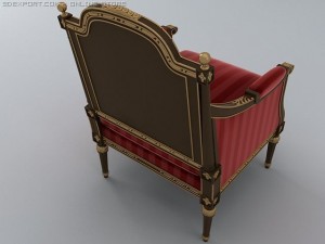 armchair old fashion 3D Модель