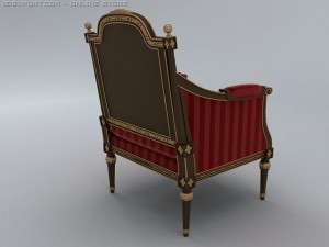 armchair old fashion 3D Модель