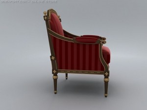 armchair old fashion 3D Модель