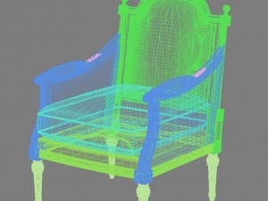 armchair old fashion 3D Модель