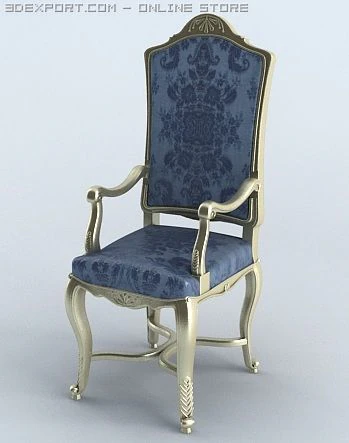 armchair dinning 3D Model .c4d .max .obj .3ds .fbx .stl .blend 