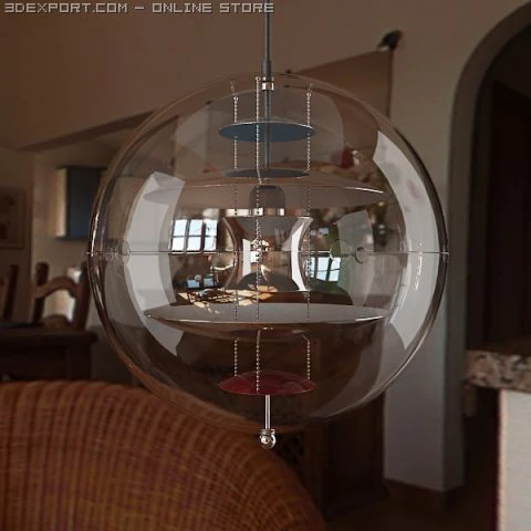 vp globe lamp 3D Model .c4d .max .obj .3ds .fbx .stl .blend 