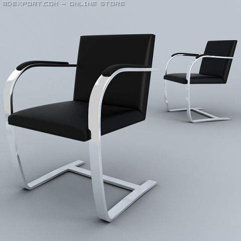 brno chair Modelo 3D .c4d .max .obj .3ds .fbx .stl .blend 