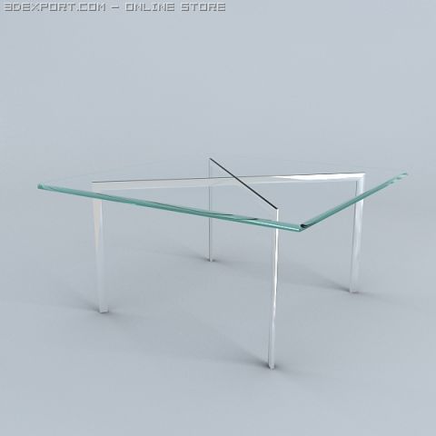 barcelona table by mies van de Modelo 3D .c4d .max .obj .3ds .fbx .stl .blend 