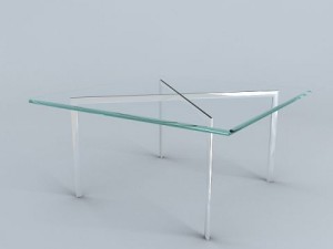 barcelona table by mies van de 3D Model