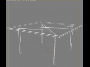 barcelona table by mies van de Modelo 3D