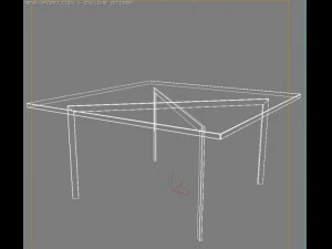 barcelona table by mies van de 3D Model