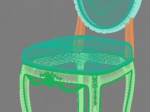 chair old fashion baroque 3D Model