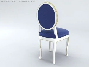 chaise baroque &agrave; l'ancienne Modèle 3D