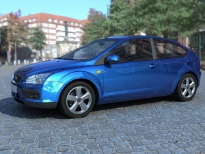 ford focus ii 3door 3D Model