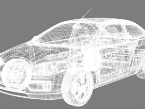 ford focus ii 3door Modelo 3D