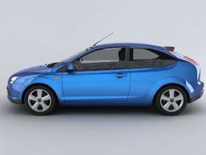 ford focus ii 3door Modelo 3D