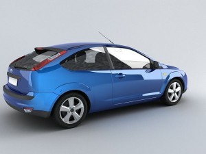 ford focus ii 3door Modelo 3D