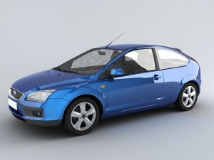 ford focus ii 3door Modelo 3D