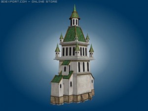 fantasy temple 3D मॉडल
