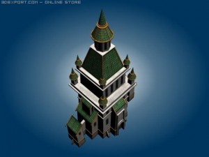 fantasy temple 3D मॉडल