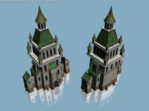 fantasy temple 3D मॉडल