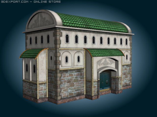 fantasy bank 3D-Modell .c4d .max .obj .3ds .fbx .stl .blend 